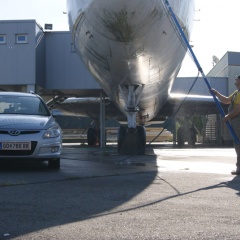 Flugzeugreinigung
