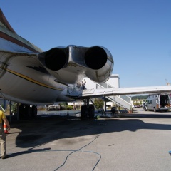 Flugzeugreinigung
