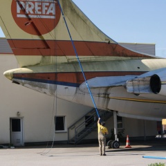 Flugzeugreinigung