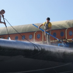 Flugzeugreinigung